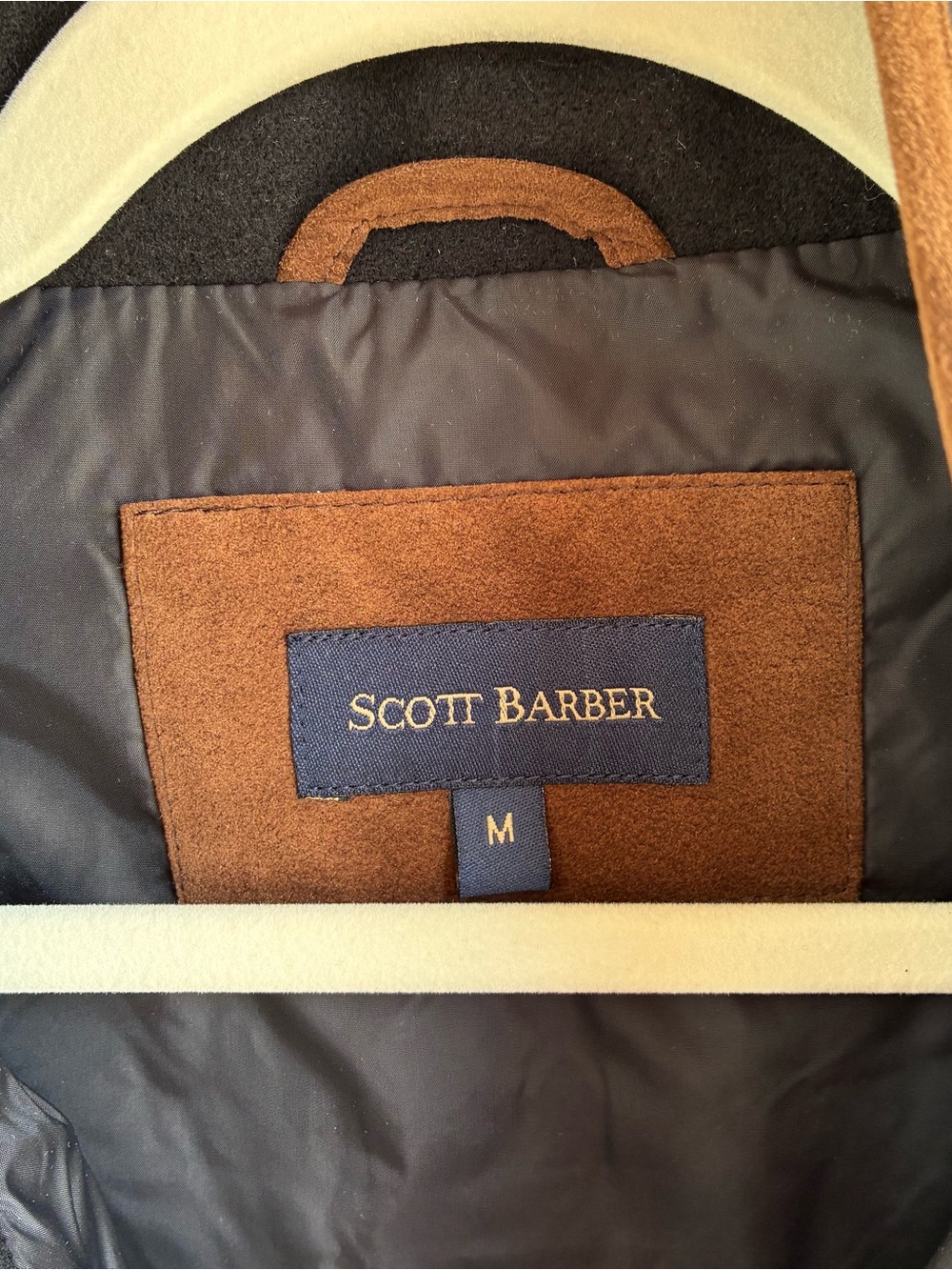 Scott Barber Quilted Full Zip Insulated Coat Men's Med Black NWT Puffer Preppy - Picture 5 of 7